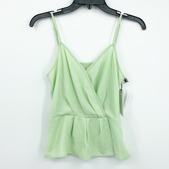 Leith Faux Wrap Camisole Green NWT Sz XS - Picture 2 of 8